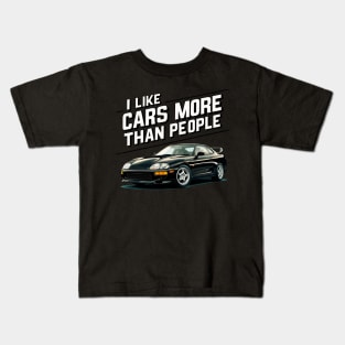 I like cars more than people Humorous Auto Enthusiast tee Kids T-Shirt